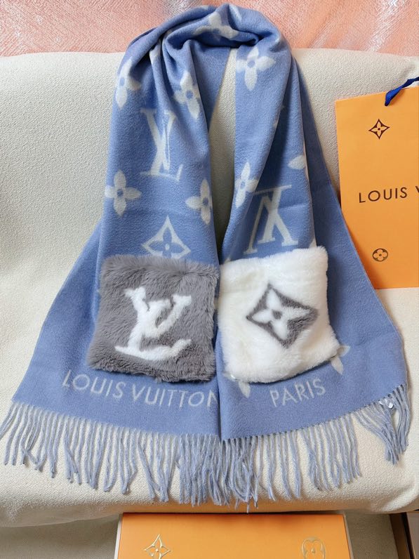 LV Fur double-sided cashmere Scarves